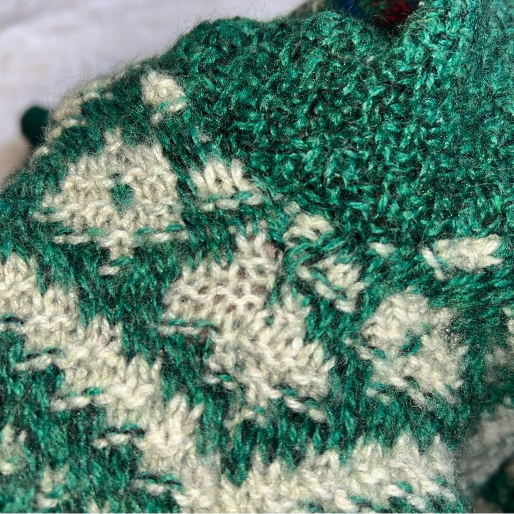 Vintage American Outfitters Wool Sweater Green Patterned Men's XL 85% Wool - Picture 9 of 9